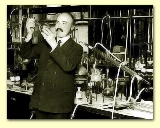 Leo Baekeland in zijn labo
uitsnit van foto 
copyright Science Museum UG